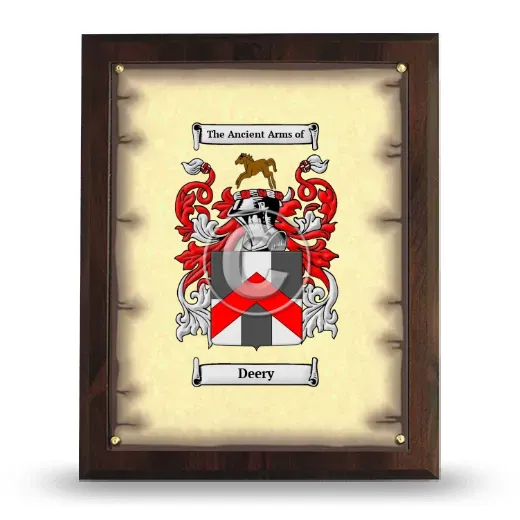 Deery Coat of Arms Plaque