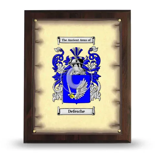 Defesche Coat of Arms Plaque