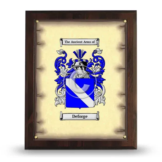 Deforge Coat of Arms Plaque