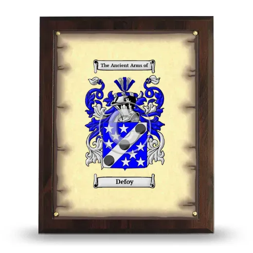 Defoy Coat of Arms Plaque