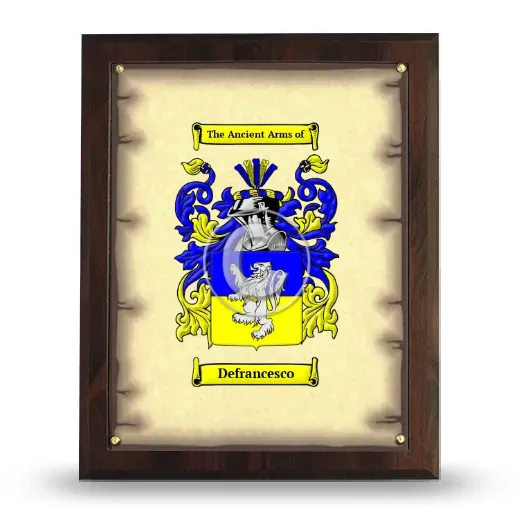 Defrancesco Coat of Arms Plaque