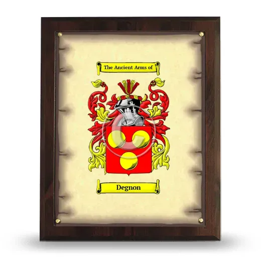 Degnon Coat of Arms Plaque