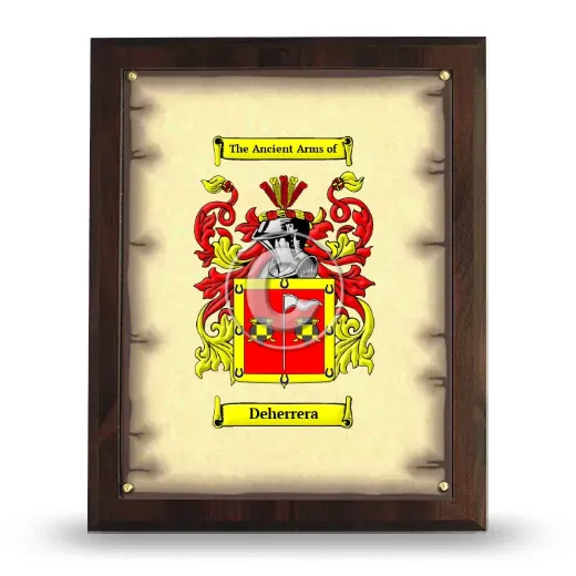 Deherrera Coat of Arms Plaque