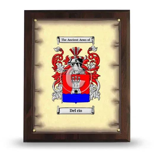 Del rio Coat of Arms Plaque