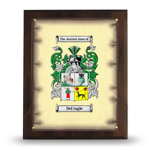 Del tagle Coat of Arms Plaque