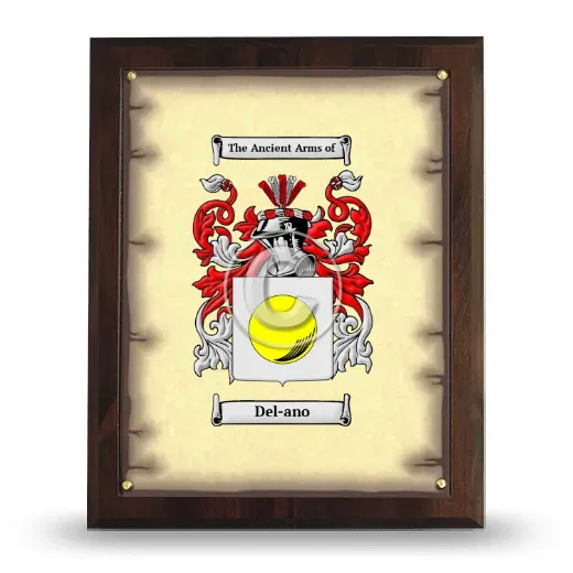 Del-ano Coat of Arms Plaque
