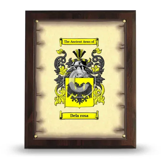 Dela rosa Coat of Arms Plaque