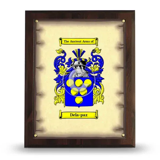 Dela-paz Coat of Arms Plaque