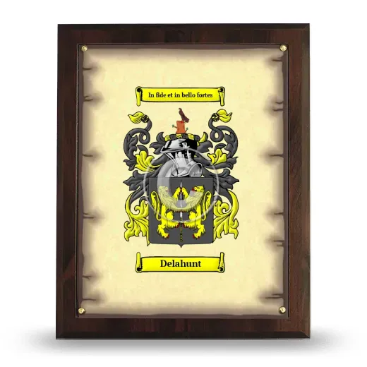 Delahunt Coat of Arms Plaque