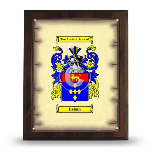 Delain Coat of Arms Plaque