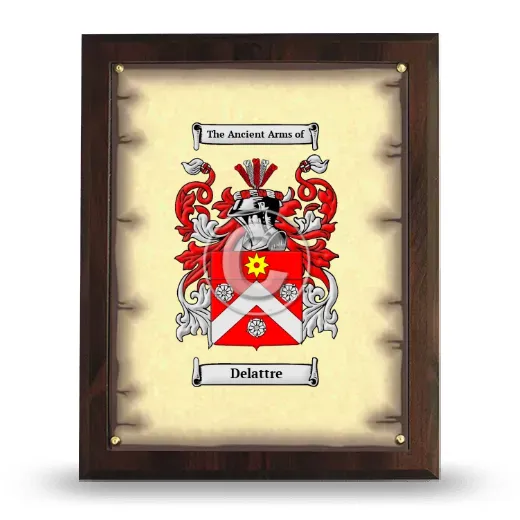 Delattre Coat of Arms Plaque