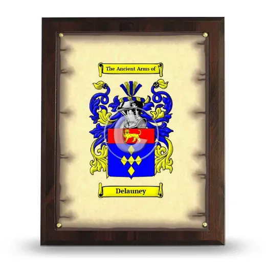 Delauney Coat of Arms Plaque