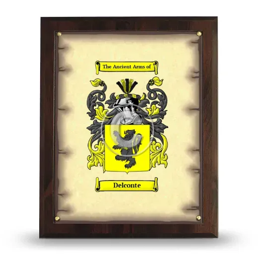 Delconte Coat of Arms Plaque