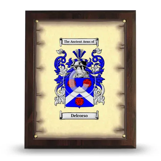 Delcorso Coat of Arms Plaque