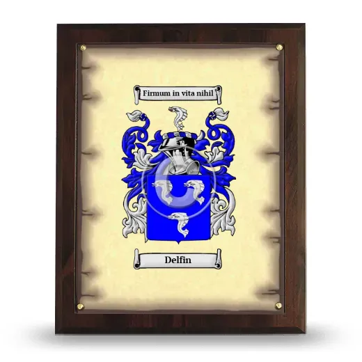 Delfin Coat of Arms Plaque