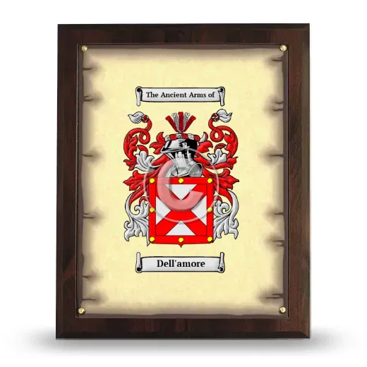Dell'amore Coat of Arms Plaque