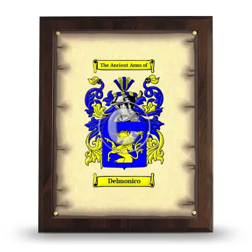 Delmonico Coat of Arms Plaque
