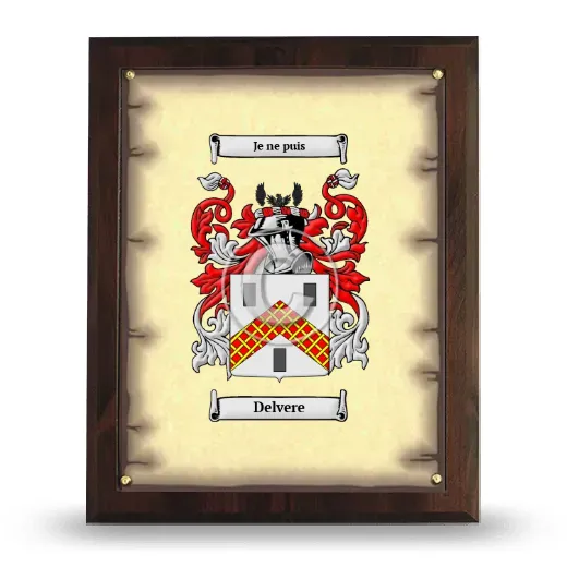 Delvere Coat of Arms Plaque