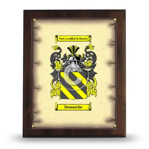 Demarche Coat of Arms Plaque