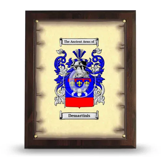 Demartinis Coat of Arms Plaque