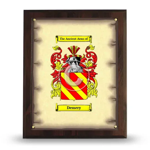 Demery Coat of Arms Plaque
