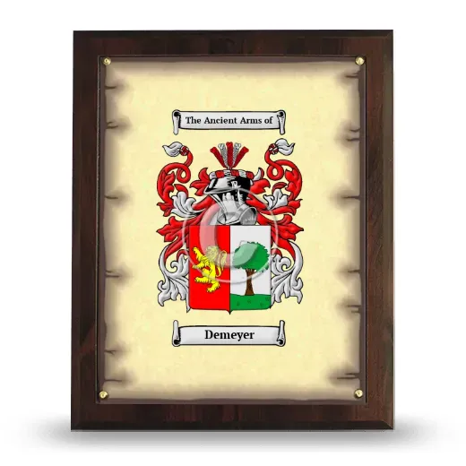 Demeyer Coat of Arms Plaque