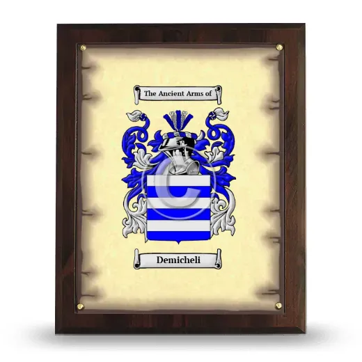 Demicheli Coat of Arms Plaque