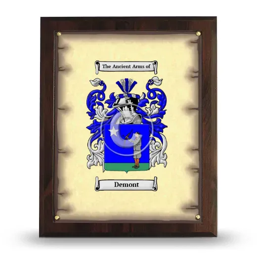 Demont Coat of Arms Plaque
