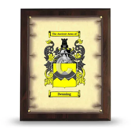 Denning Coat of Arms Plaque