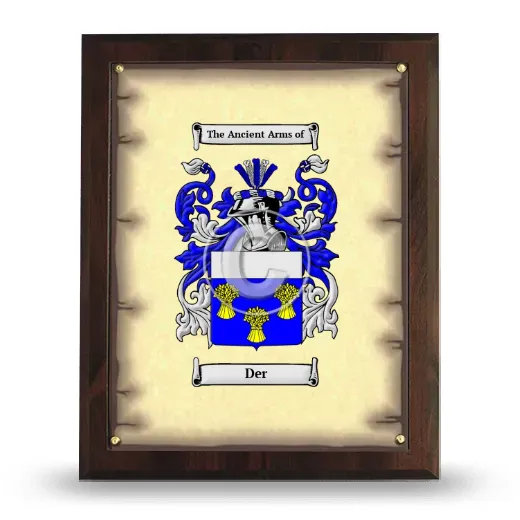 Der Coat of Arms Plaque