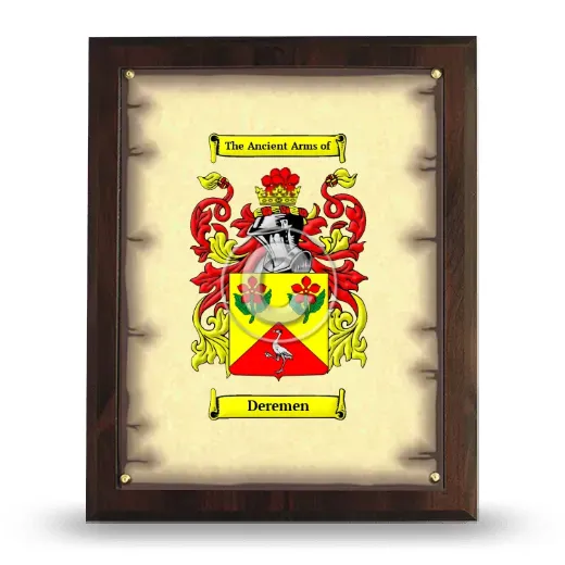 Deremen Coat of Arms Plaque