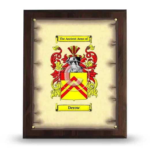 Derow Coat of Arms Plaque