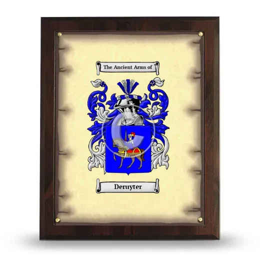 Deruyter Coat of Arms Plaque