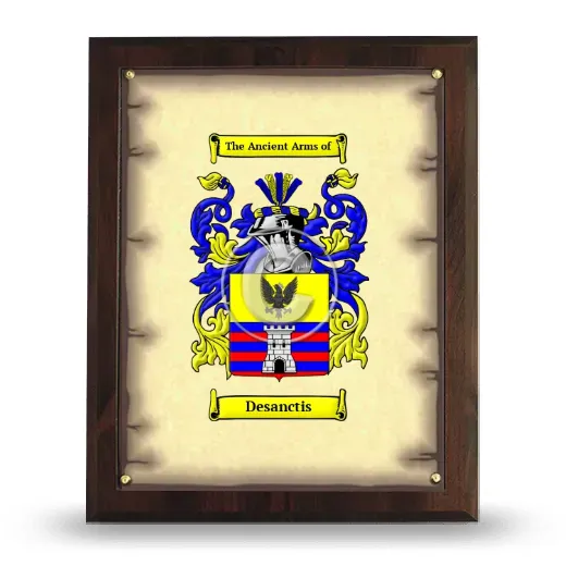 Desanctis Coat of Arms Plaque