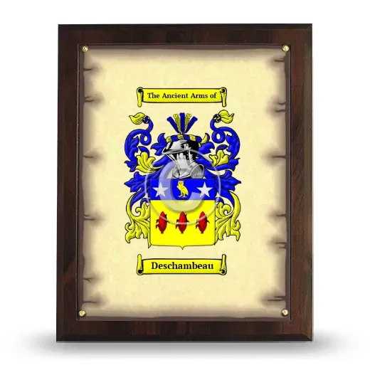 Deschambeau Coat of Arms Plaque