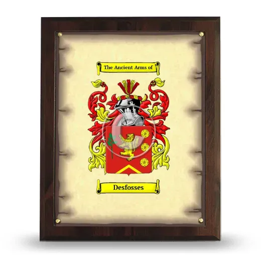 Desfosses Coat of Arms Plaque