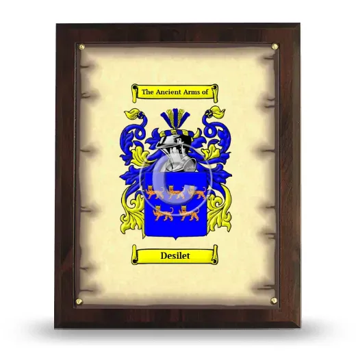 Desilet Coat of Arms Plaque