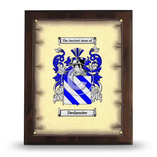 Deslaurier Coat of Arms Plaque