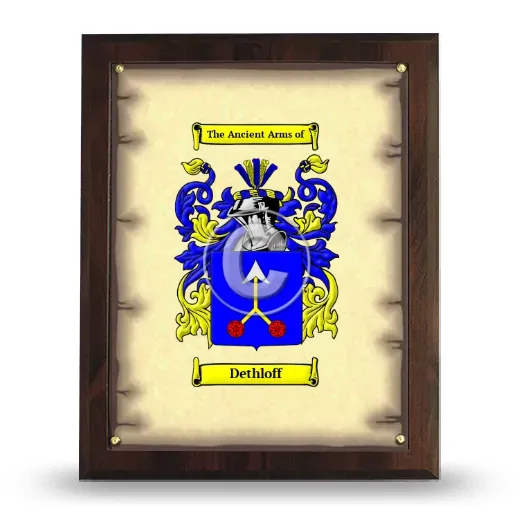 Dethloff Coat of Arms Plaque