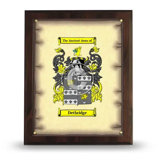 Dethridge Coat of Arms Plaque