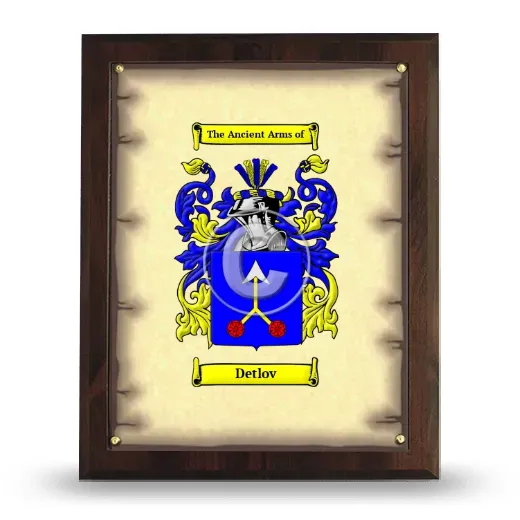 Detlov Coat of Arms Plaque