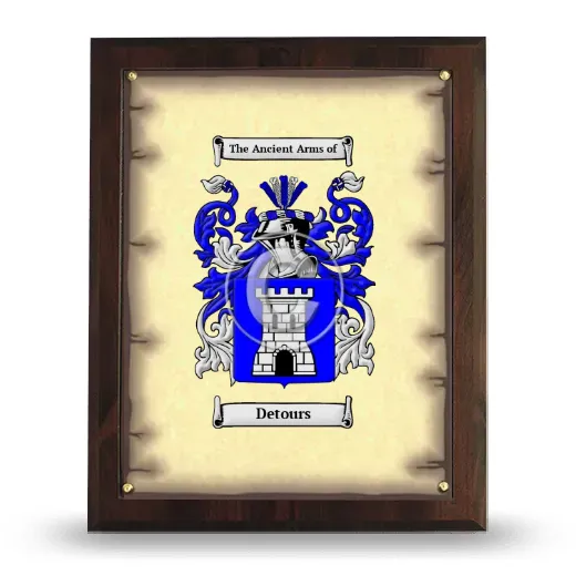 Detours Coat of Arms Plaque