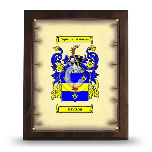 Devison Coat of Arms Plaque