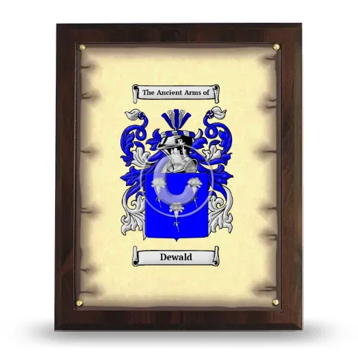 Dewald Coat of Arms Plaque