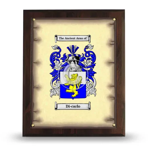Di-carlo Coat of Arms Plaque
