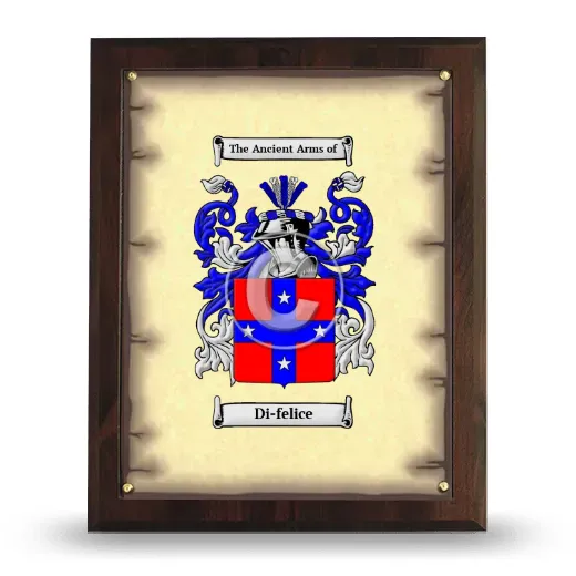 Di-felice Coat of Arms Plaque