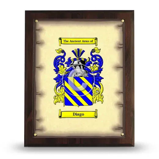 Diago Coat of Arms Plaque