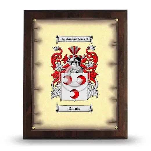 Dianis Coat of Arms Plaque