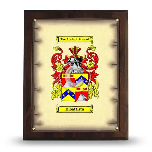 Dibattista Coat of Arms Plaque
