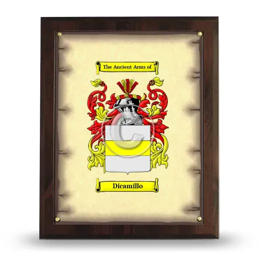 Dicamillo Coat of Arms Plaque